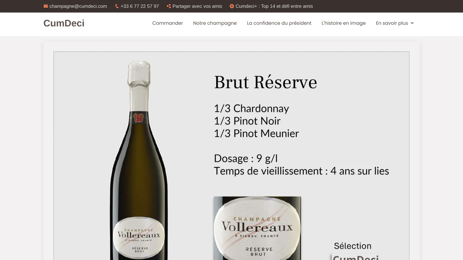 Site du champagne CumDeci